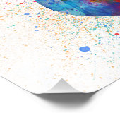 Impression Photo Aquarelle Abstraite de guitare électrique (Coin)