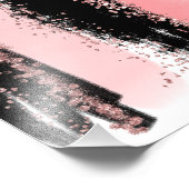 Impression Photo Aquarelle Brush Strots Rose Gold Faux Parties scin (Coin)