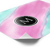 Impression Photo Aquarelle couleur monogramme (Coin)