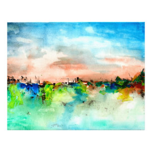 Impression Photo Aquarelle couleur paysage Abstrait Imprimer