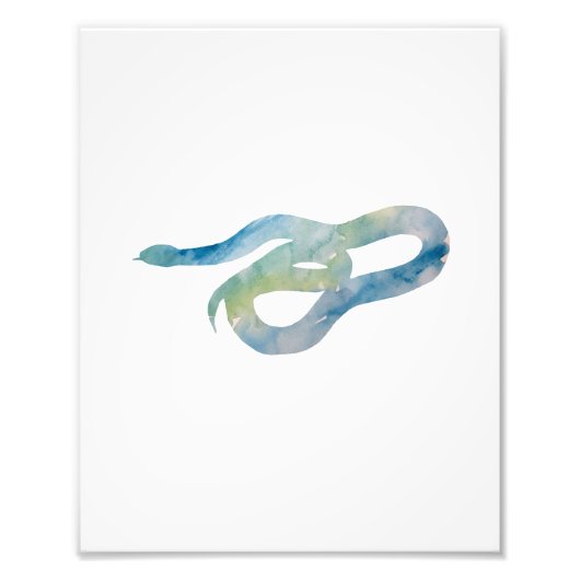 Impression Photo Aquarelle couleur serpent (Devant)