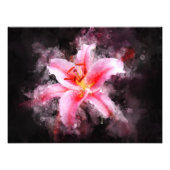 Impression Photo Aquarelle de fleur de Stargazer - bb 01 (Devant)