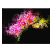 Impression Photo Aquarelle de fleur d'orchidée - rose bb 01 (Devant)