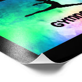 Impression Photo Aquarelle du saut de gymnastique (Coin)