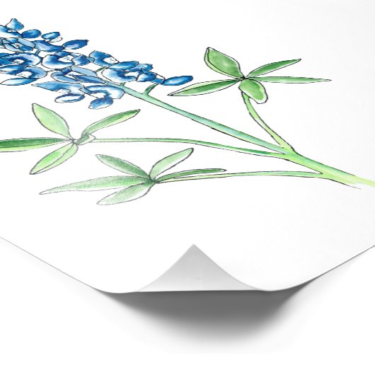 Impression Photo Aquarelle et stylet bleu (Coin)