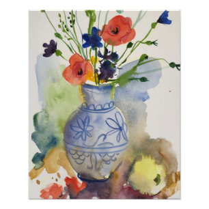Impression Photo Aquarelle fleurs modernes