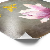 Impression Photo Aquarelle Flower & Gold Bees (Coin)
