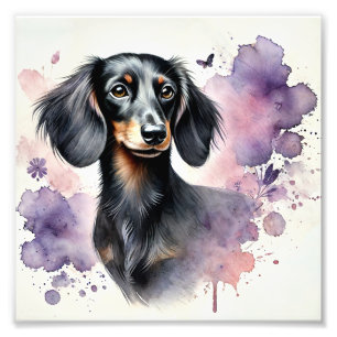 Impression Photo Aquarelle gracieuse Dachshund