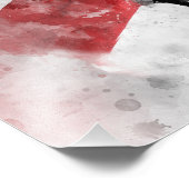 Impression Photo Aquarelle Lincoln Memorial avec drapeau américain (Coin)