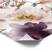 Impression Photo Aquarelle moderne florale élégante citation de fam (Coin)