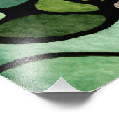 Impression Photo Aquarelle Neurographique Art Dans Les Tons Vert (Coin)