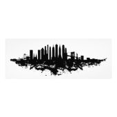 Impression Photo Aquarelle New York Skyline noir et blanc (Devant)