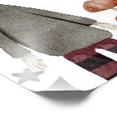 Impression Photo Aquarelle Orange Halloween Affiche de bienvenue d' (Coin)