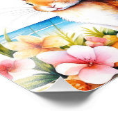 Impression Photo Aquarelle Plage Bunny de Pâques (Coin)