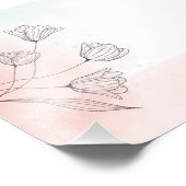 Impression Photo Aquarelle rose romantique Floral (Coin)