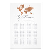 Impression Photo Aquarelle rouille plan du monde plan de siège mari (Devant)