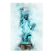 Impression Photo Aquarelle Statue de la Liberté (Devant)