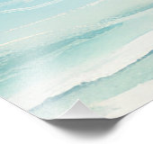 Impression Photo Aquarelle Turquoise Ocean Wall Art (Coin)