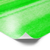 Impression Photo Aquarelle verte Neon fond Arrière - plan Abstrait (Coin)