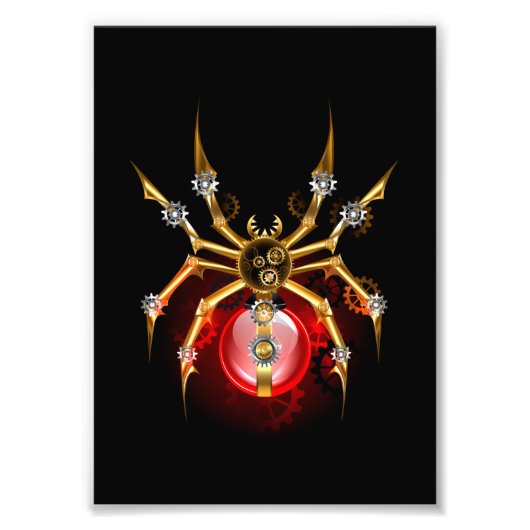Impression Photo Araignée en vapeur noire (Devant)