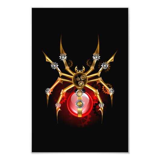 Impression Photo Araignée en vapeur noire (Devant)