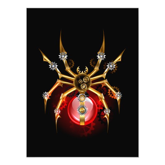Impression Photo Araignée en vapeur noire (Devant)