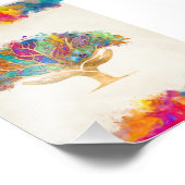 Impression Photo Arborescence colorée des mains d'aide (Coin)