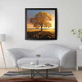 Impression Photo Arbre d'automne solitaire : une touche de tranquil