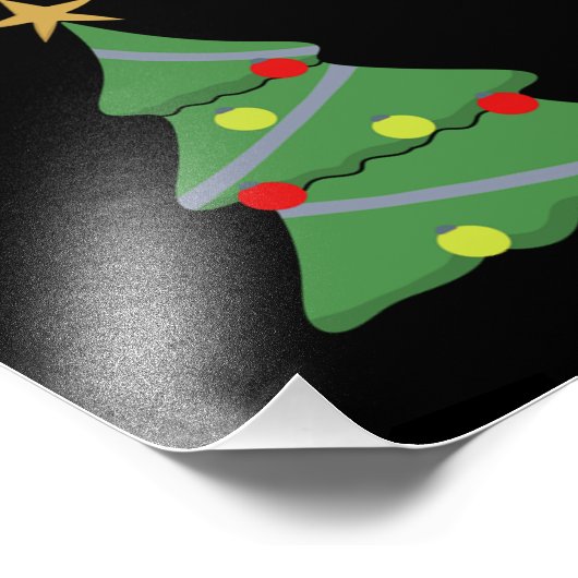 Impression Photo Arbre de Noël adorable (Coin)