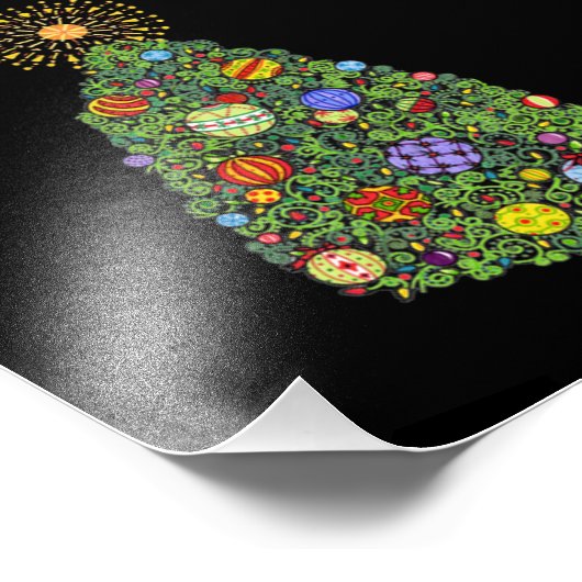 Impression Photo Arbre de Noël brillant (Coin)