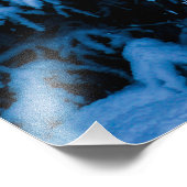 Impression Photo Arbre de Noël de la forêt d'hiver (Coin)