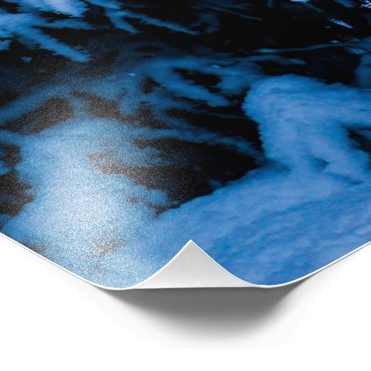 Impression Photo Arbre de Noël de la forêt d'hiver (Coin)