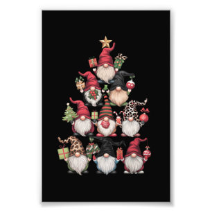 Impression Photo Arbre de Noël des lutins drôle de vacances de Noël