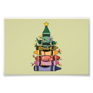 Impression Photo Arbre de Noël Enseignant Vie Cadeau Enseignement