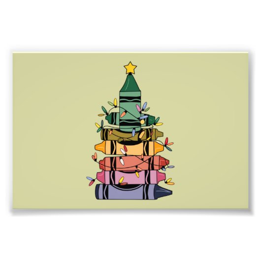 Impression Photo Arbre de Noël Enseignant Vie Cadeau Enseignement (Devant)