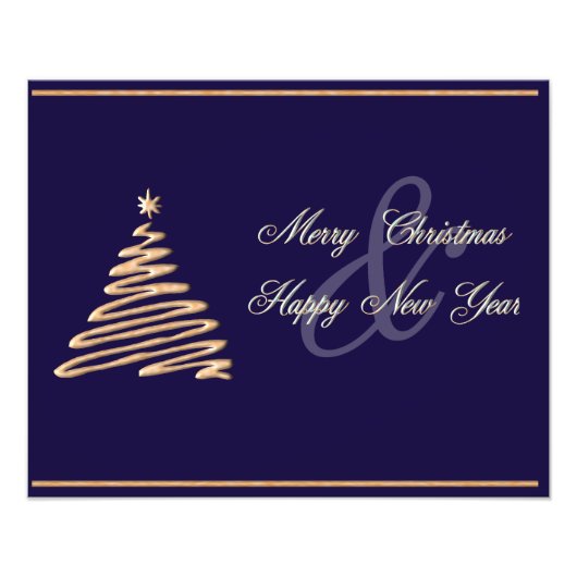 Impression Photo Arbre de Noël Gold (Devant)