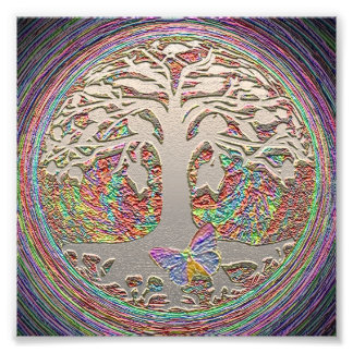 Impression Photo Arbre de vie avec papillon