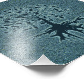 Impression Photo Arbre de vie turquoise (Coin)