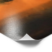 Impression Photo Arbre solitaire Poutres de soleil Coucher de solei (Coin)