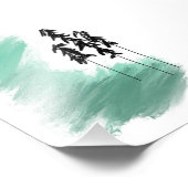 Impression Photo Arbre vert scandinave art simple menthe moderne (Coin)