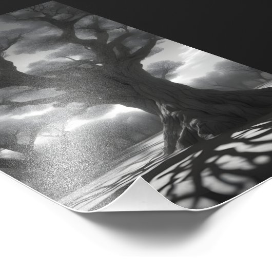 Impression Photo Arbres sombres (Coin)