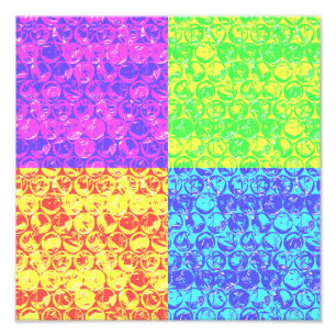 Impression Photo Arc en ciel bulle envelopper pop art