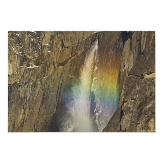 Impression Photo Arc-en-ciel en Upper Yosemite Falls à Yosemite (Devant)
