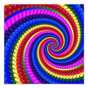 Impression Photo Arc-en-ciel Fractal Art Motif