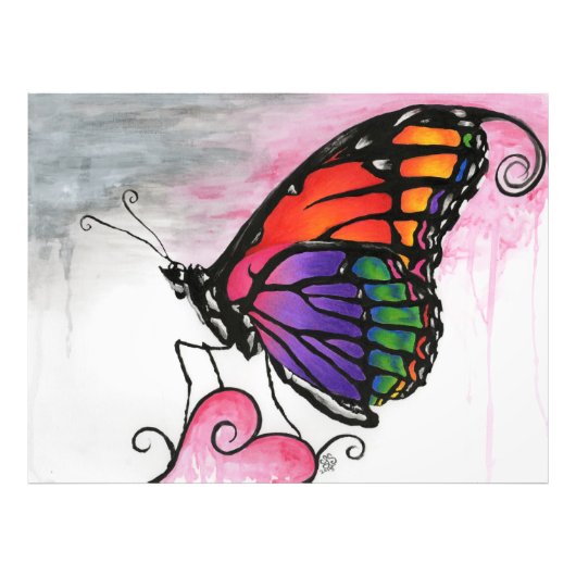 Impression Photo Arc en ciel Monarque papillon Imaginaire original  (Devant)