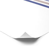 Impression Photo Arches du milieu du siècle - Bleu et Beige (Coin)