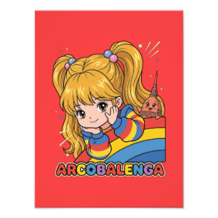 Impression Photo Arcobalenga - Design Anime Vintage des Années 80 T
