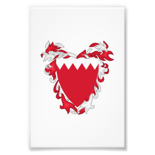 Impression Photo Armoiries de pays de Bahreïn symbole emblème drape