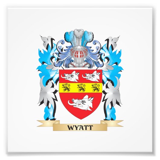 Impression Photo Armoiries de Wyatt - Cimetière familial (Devant)