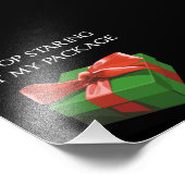 Impression Photo Arrêter de commencer à mon paquet cadeau de Noël (Coin)